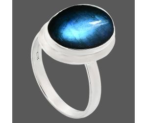 Blue Fire Labradorite Ring size-9.5 EXR01062 R-1007, 12x16 mm