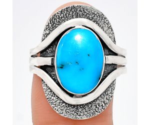 Sleeping Beauty Turquoise Ring size-9.5 EXR01064 R-1402, 9x13 mm