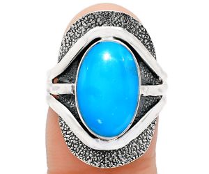 Sleeping Beauty Turquoise Ring size-8 EXR01068 R-1402, 9x14 mm