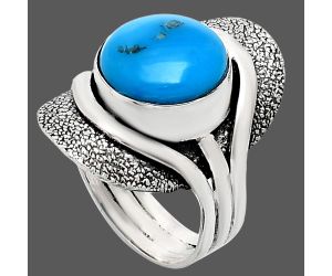 Sleeping Beauty Turquoise Ring size-7 EXR01069 R-1402, 11x11 mm