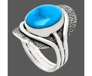 Sleeping Beauty Turquoise Ring size-8.5 EXR01070 R-1402, 10x14 mm