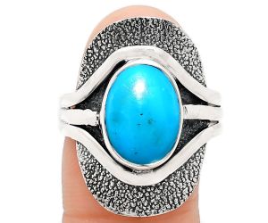 Sleeping Beauty Turquoise Ring size-9.5 EXR01072 R-1402, 9x13 mm