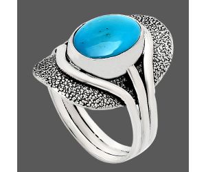 Sleeping Beauty Turquoise Ring size-9.5 EXR01072 R-1402, 9x13 mm