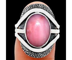 Pink Opal Ring size-7.5 EXR01080 R-1402, 10x14 mm