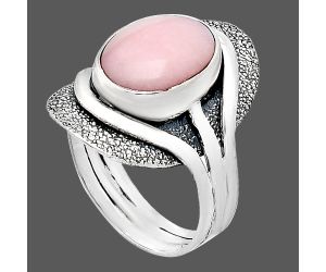 Pink Opal Ring size-9.5 EXR01081 R-1402, 10x14 mm