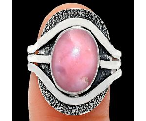 Pink Opal Ring size-8.5 EXR01082 R-1402, 9x13 mm