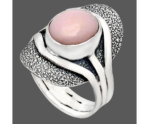 Pink Opal Ring size-8 EXR01083 R-1402, 9x11 mm