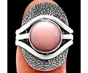 Pink Opal Ring size-8.5 EXR01087 R-1402, 10x10 mm