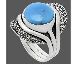 Sleeping Beauty Turquoise Ring size-8 EXR01098 R-1402, 11x11 mm