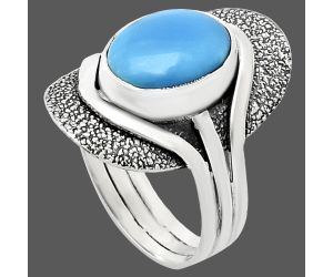 Sleeping Beauty Turquoise Ring size-9.5 EXR01101 R-1402, 9x13 mm