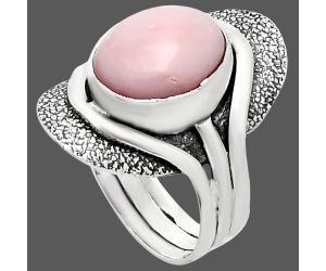 Pink Opal Ring size-8 EXR01108 R-1402, 10x12 mm