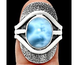 Larimar (Dominican Republic) Ring size-8 EXR01122 R-1402, 10x12 mm