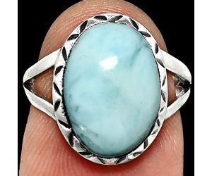 Larimar (Dominican Republic) Ring size-6 EXR01143 R-1074, 10x14 mm