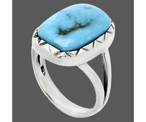 Sleeping Beauty Turquoise Ring size-6 EXR01152 R-1074, 10x15 mm