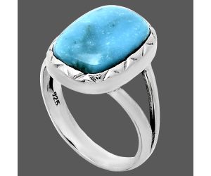 Sleeping Beauty Turquoise Ring size-7 EXR01153 R-1074, 10x14 mm