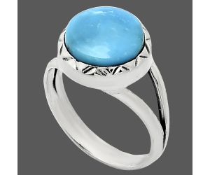 Sleeping Beauty Turquoise Ring size-7 EXR01154 R-1074, 11x11 mm