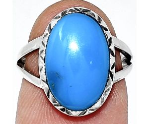 Sleeping Beauty Turquoise Ring size-6 EXR01156 R-1074, 10x15 mm