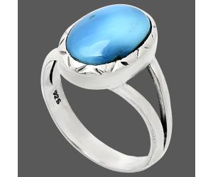 Sleeping Beauty Turquoise Ring size-7 EXR01158 R-1074, 9x13 mm