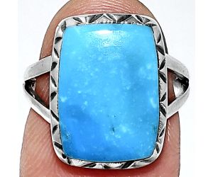 Sleeping Beauty Turquoise Ring size-6 EXR01160 R-1074, 11x15 mm