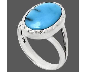 Sleeping Beauty Turquoise Ring size-7 EXR01161 R-1074, 9x14 mm