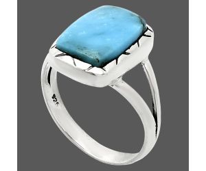 Sleeping Beauty Turquoise Ring size-9 EXR01163 R-1074, 9x13 mm