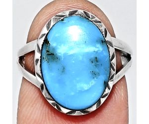 Sleeping Beauty Turquoise Ring size-6 EXR01166 R-1074, 11x15 mm