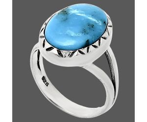 Sleeping Beauty Turquoise Ring size-6 EXR01166 R-1074, 11x15 mm