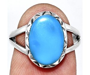 Sleeping Beauty Turquoise Ring size-7 EXR01167 R-1074, 9x13 mm