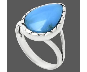 Sleeping Beauty Turquoise Ring size-9 EXR01171 R-1074, 11x17 mm