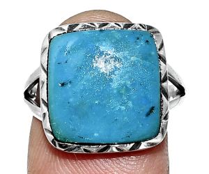 Azurite Chrysocolla Ring size-8 EXR01173 R-1074, 14x14 mm