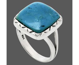 Azurite Chrysocolla Ring size-8 EXR01173 R-1074, 14x14 mm