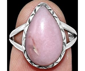 Pink Opal Ring size-7 EXR01192 R-1074, 10x16 mm