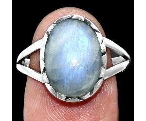 Rainbow Moonstone Ring size-9.5 EXR01195 R-1074, 10x14 mm