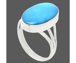 Sleeping Beauty Turquoise Ring size-9 EXR01223 R-1003, 11x18 mm