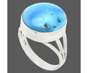 Sleeping Beauty Turquoise Ring size-7 EXR01228 R-1003, 14x14 mm