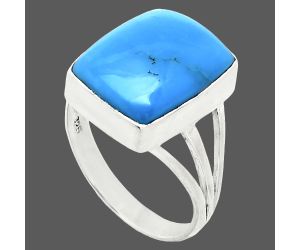 Sleeping Beauty Turquoise Ring size-8 EXR01229 R-1003, 12x15 mm