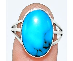 Sleeping Beauty Turquoise Ring size-9 EXR01237 R-1003, 12x18 mm