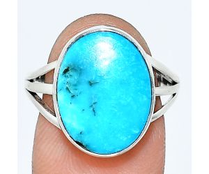 Sleeping Beauty Turquoise Ring size-8.5 EXR01241 R-1003, 12x16 mm