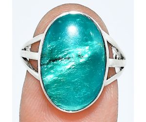 Natural Rare Turquoise Nevada Aztec Mt Ring size-7 EXR01244 R-1003, 11x17 mm