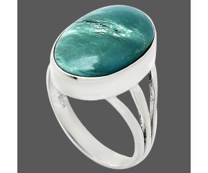 Natural Rare Turquoise Nevada Aztec Mt Ring size-7 EXR01244 R-1003, 11x17 mm