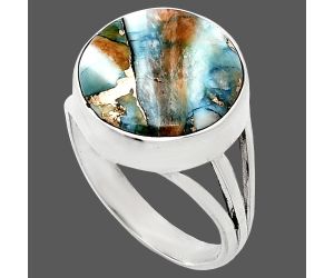 Spiny Oyster Turquoise Ring size-7 EXR01253 R-1003, 14x14 mm