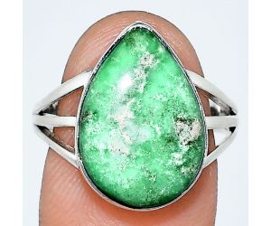 Utah Variscite Ring size-9 EXR01257 R-1003, 12x17 mm