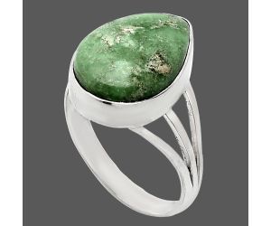 Utah Variscite Ring size-9 EXR01257 R-1003, 12x17 mm