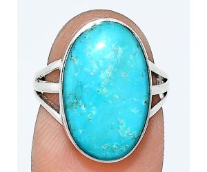 Natural Rare Turquoise Nevada Aztec Mt Ring size-6 EXR01267 R-1003, 11x18 mm