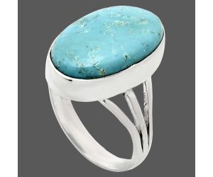 Natural Rare Turquoise Nevada Aztec Mt Ring size-6 EXR01267 R-1003, 11x18 mm