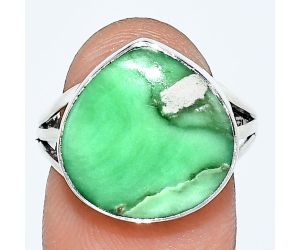 Utah Variscite Ring size-8 EXR01268 R-1003, 15x15 mm