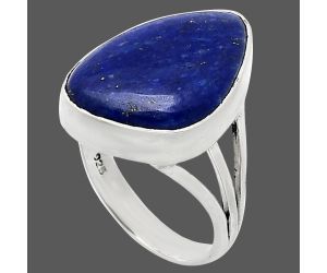 Lapis Lazuli Ring size-7 EXR01273 R-1003, 12x19 mm