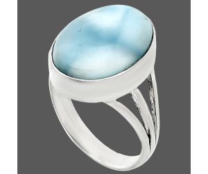 Larimar (Dominican Republic) Ring size-7 EXR01290 R-1003, 12x16 mm