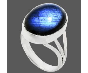 Blue Fire Labradorite Ring size-6 EXR01298 R-1003, 12x16 mm