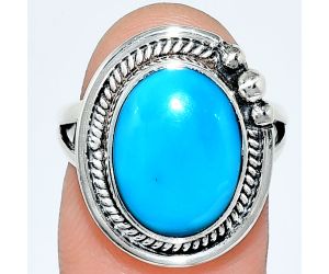 Sleeping Beauty Turquoise Ring size-7 EXR01327 R-1148, 10x14 mm